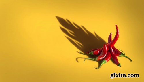 Collection of chilli peppers Bulgarian red yellow spices 25 HQ Jpeg