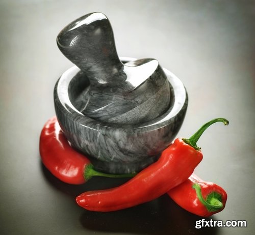 Collection of chilli peppers Bulgarian red yellow spices 25 HQ Jpeg