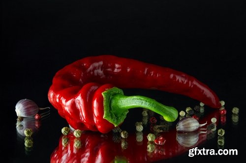 Collection of chilli peppers Bulgarian red yellow spices 25 HQ Jpeg