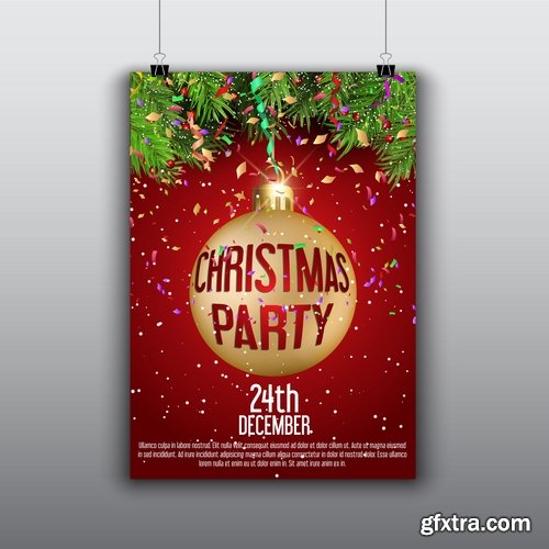 Collection of New Year illustration Christmas decoration gift holiday tree toy logo 2-25 HQ Jpeg