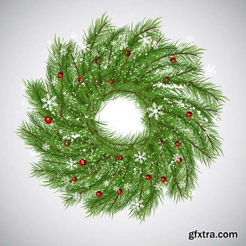 Collection of New Year illustration Christmas decoration gift holiday tree toy logo 2-25 HQ Jpeg