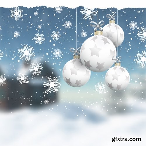 Collection of New Year illustration Christmas decoration gift holiday tree toy logo 2-25 HQ Jpeg