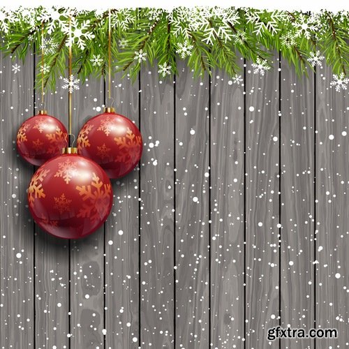 Collection of New Year illustration Christmas decoration gift holiday tree toy logo 2-25 HQ Jpeg