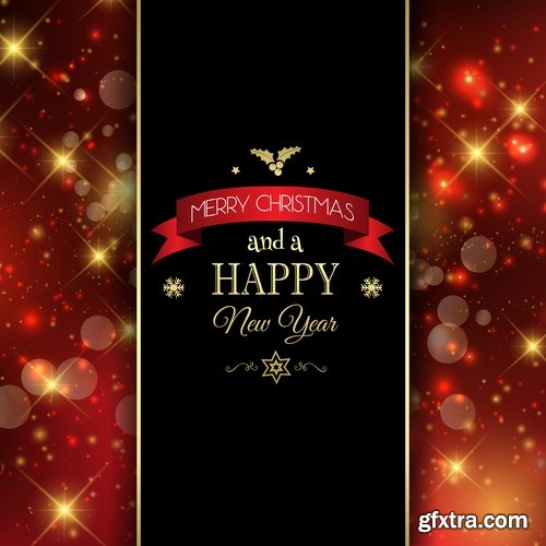 Collection of New Year illustration Christmas decoration gift holiday tree toy logo 2-25 HQ Jpeg