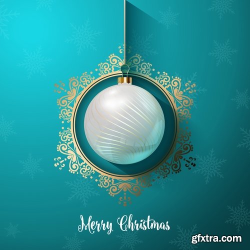 Collection of New Year illustration Christmas decoration gift holiday tree toy logo 2-25 HQ Jpeg