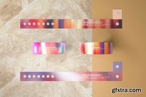 Graphicriver Vinyl Wristbands Mockup Vol3 18715503