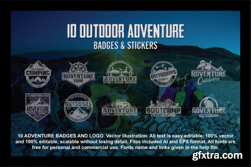 Graphicriver 10 Adventure Badges and Logo Vol1 12053781