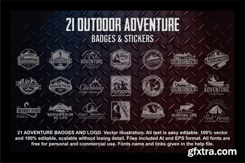 Graphicriver 21 Adventure Badges and Logo Vol2 12053781