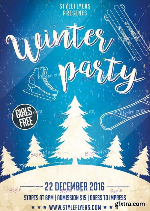 Winter Party PSD V5 Flyer Template