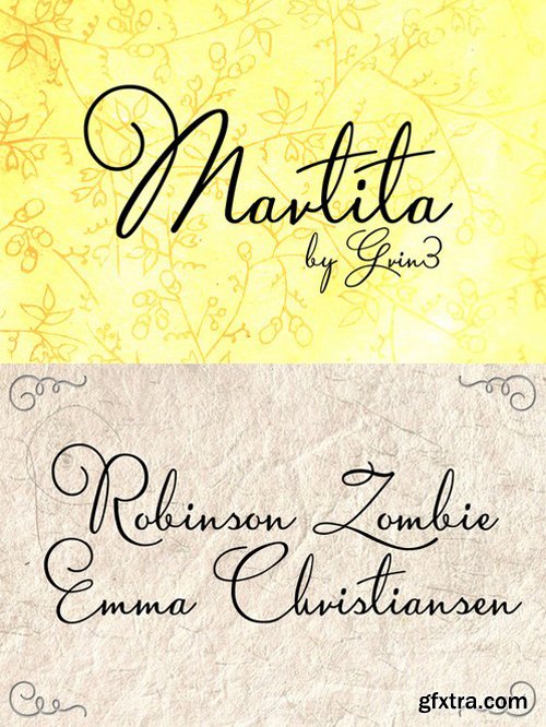 CM - Martita Script Fonts 27024