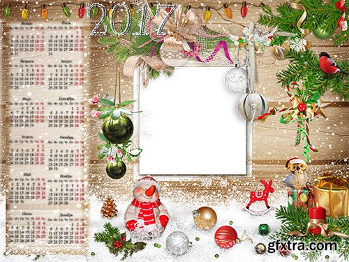 New year frame calendar