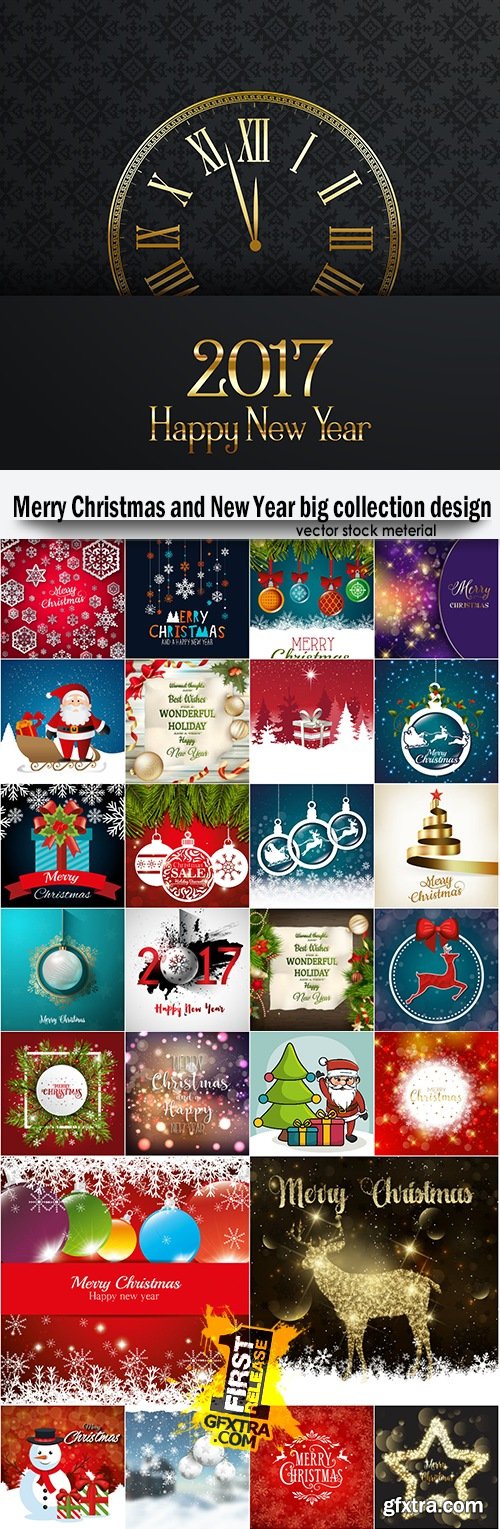 Merry Christmas and New Year big collection design