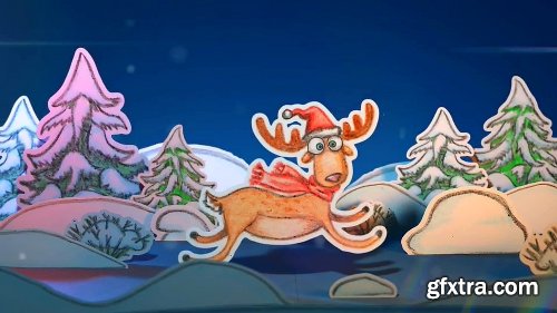 Videohive Christmas Pop-up Postcard 13709031