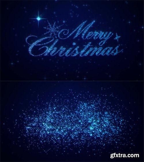 Merry Christmas! New Years and Christmas Eve intro and opener blue with snowflakes