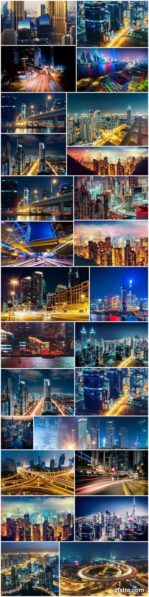 Beautiful night Shanghai and Dubai - 26xUHQ JPEG