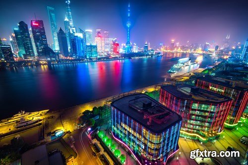 Beautiful night Shanghai and Dubai - 26xUHQ JPEG