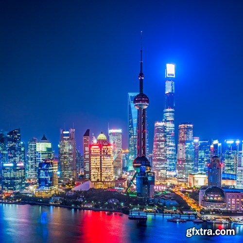 Beautiful night Shanghai and Dubai - 26xUHQ JPEG