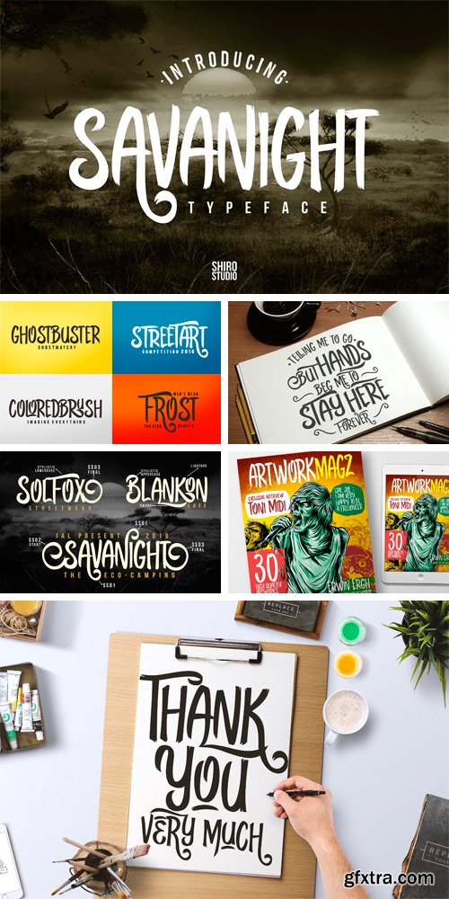 CM 1055526 - Savanight Typeface