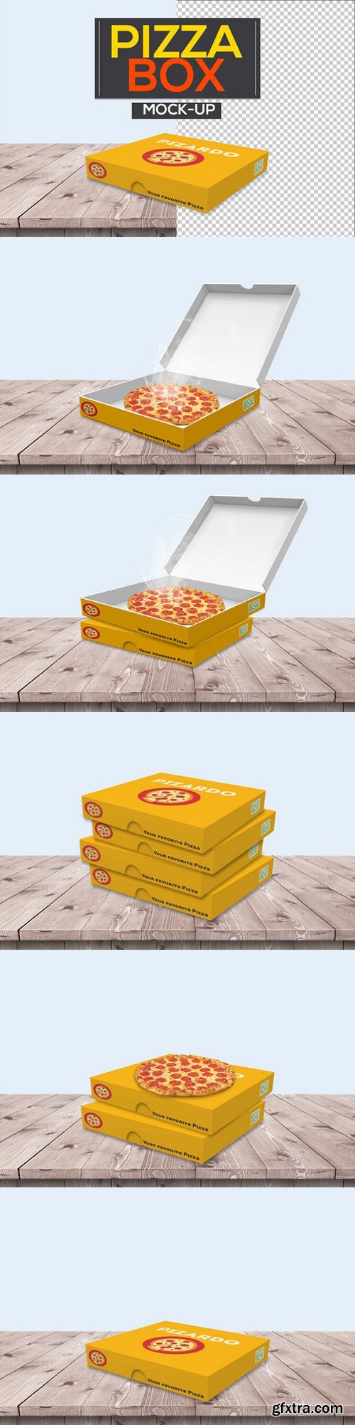 CM - Pizza Box Packaging Mock-Ups 1045134