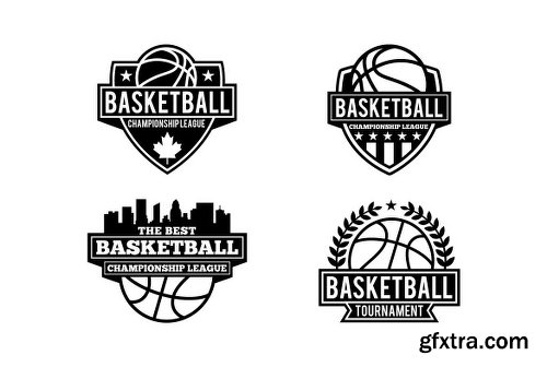 Graphicriver Basketball Badges & Stickers Vol1 15335099