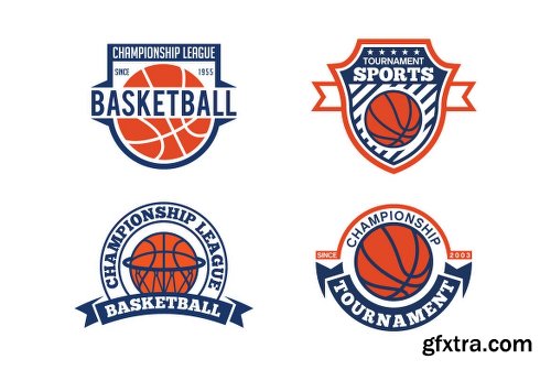 Graphicriver Basketball Badges & Stickers Vol1 15335099