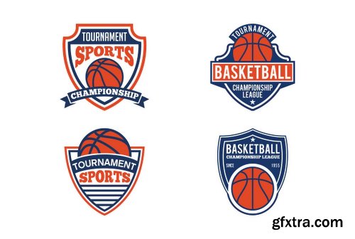 Graphicriver Basketball Badges & Stickers Vol1 15335099