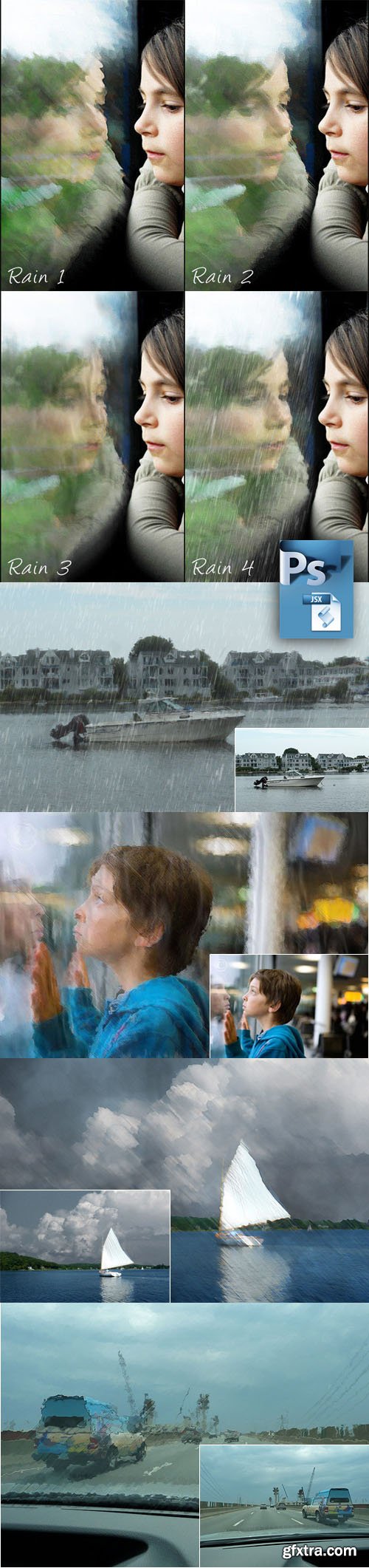 4 Rain Scripts for Photoshop (JSX)