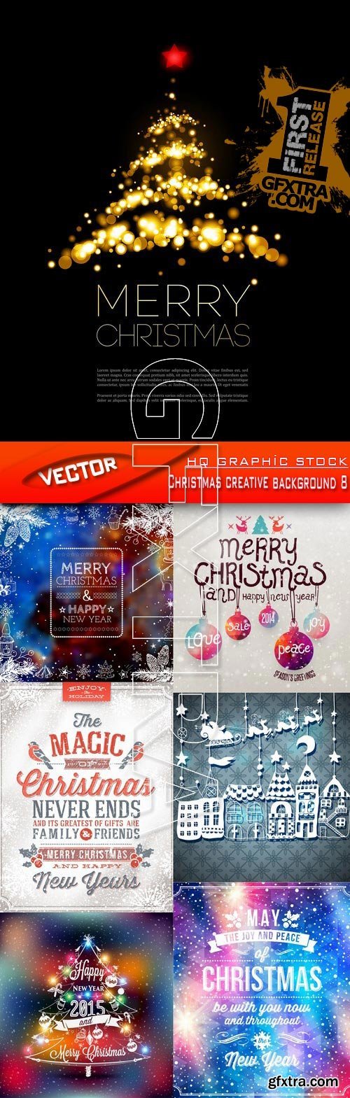 Stock Vector - Christmas creative background 8