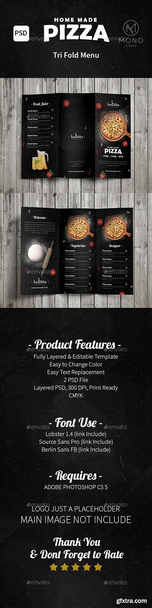 Graphicriver Pizza Menu 3 Fold 15794757