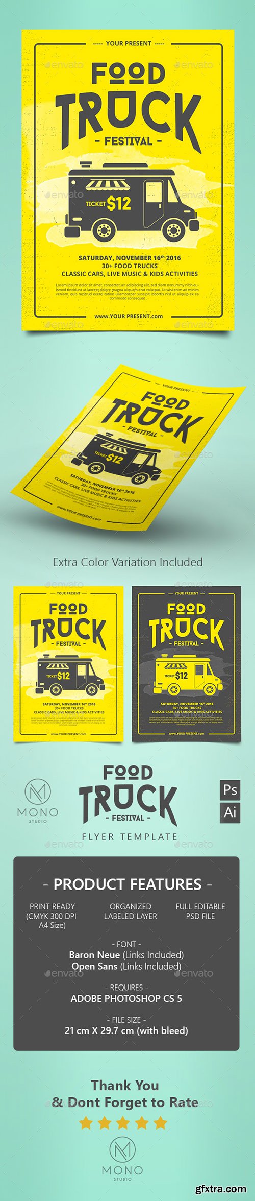 Graphicriver Food Truck Flyer / Poster 16216342