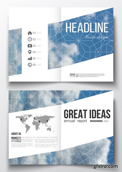 Cover design template, magazine, flyer, booklet or annual report 2 - 20xEPS Vector Stock