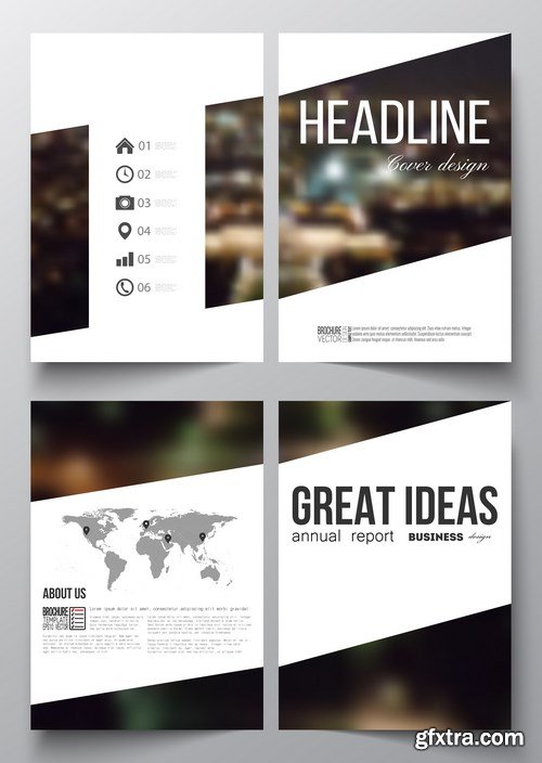 Cover design template, magazine, flyer, booklet or annual report 2 - 20xEPS Vector Stock