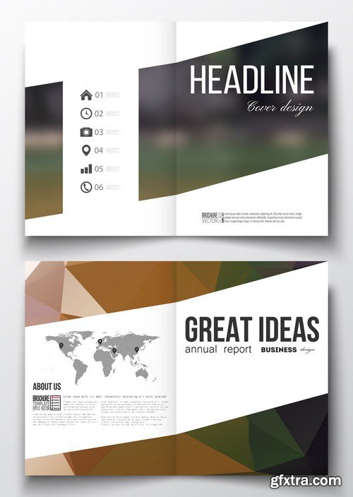 Cover design template, magazine, flyer, booklet or annual report 2 - 20xEPS Vector Stock