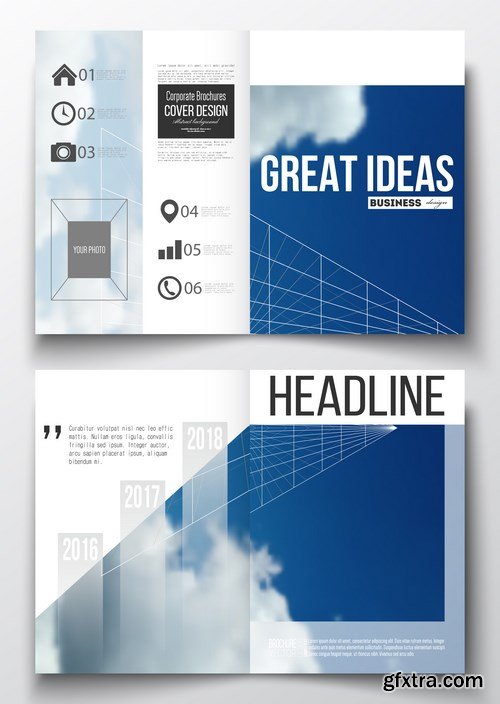 Cover design template, magazine, flyer, booklet or annual report 2 - 20xEPS Vector Stock