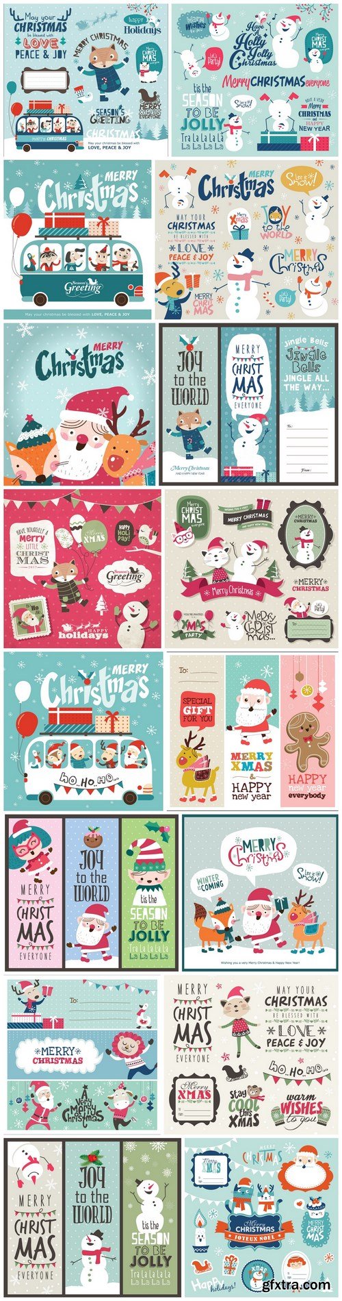 New Year 2017 & Christmas Design 13 - 16xEPS Vector Stock