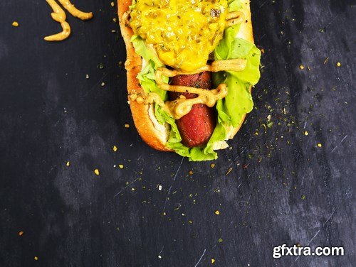 Tasty Hot Dog -  Fast Food, 15xUHQ JPEG Photo Stock