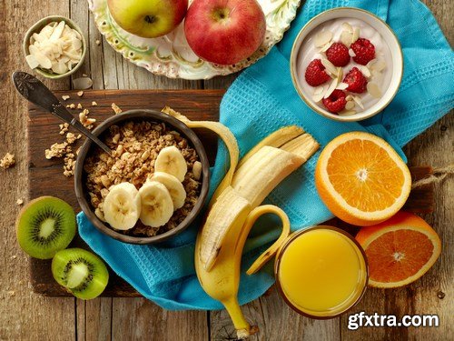 Healthy breakfast ingredients - 20xUHQ JPEG Photo Stock