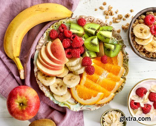 Healthy breakfast ingredients - 20xUHQ JPEG Photo Stock