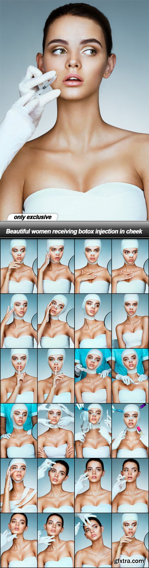 Beautiful women receiving botox injection in cheek - 23 UHQ JPEG