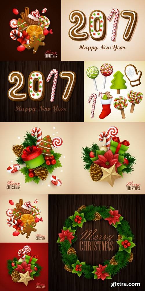 Christmas Background - Vector Illustration