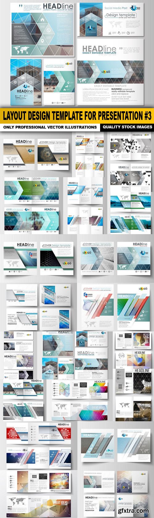 Layout Design Template For Presentation #3 - 20 Vector