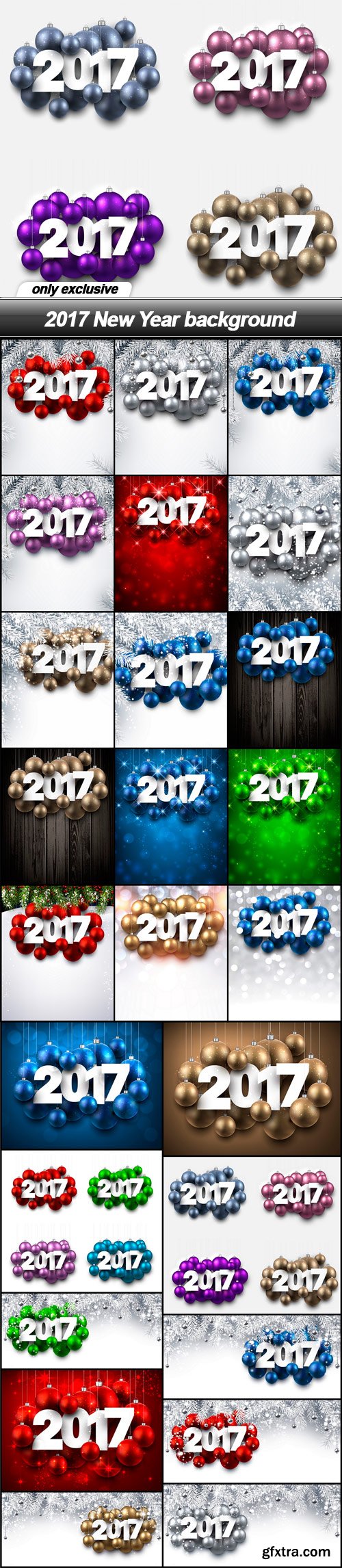 2017 New Year background - 25 EPS