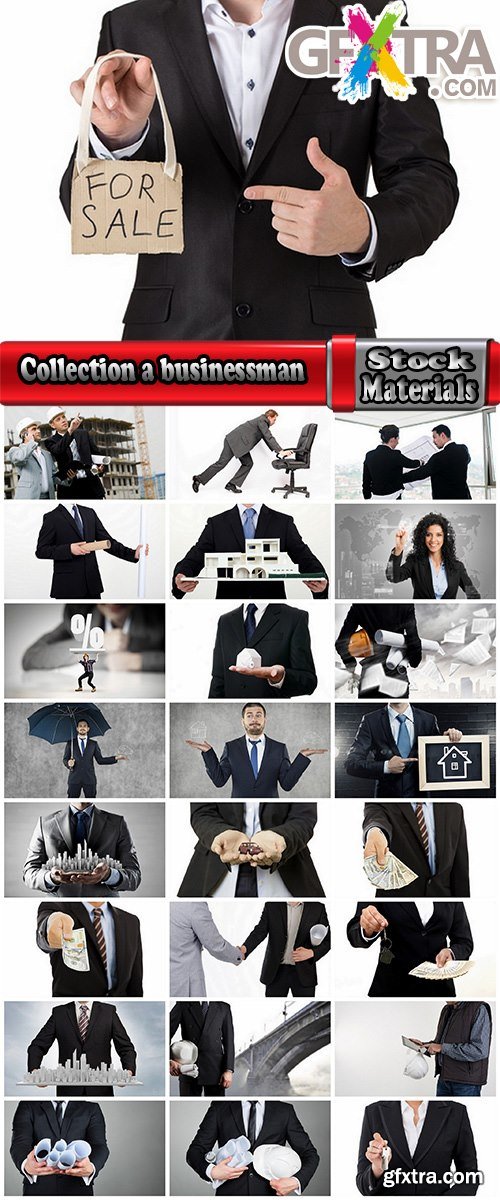 Collection a businessman various areas of the construction of real estate 25 HQ Jpeg