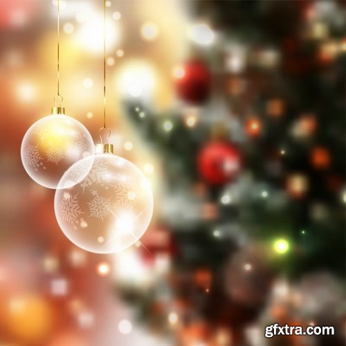 Collection of New Year illustration Christmas decoration gift holiday tree toy logo 3-25 HQ Jpeg