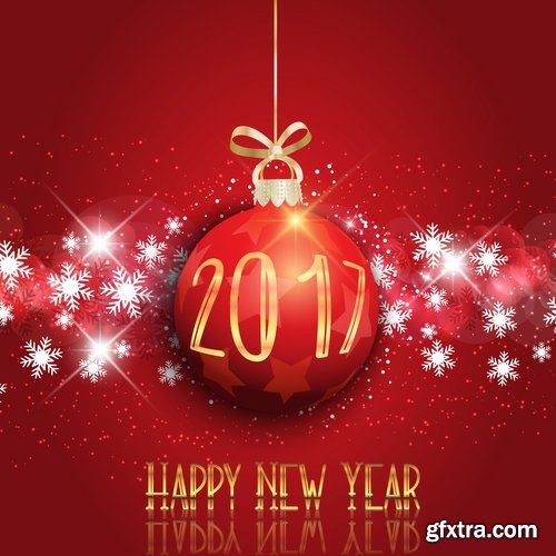 Collection of New Year illustration Christmas decoration gift holiday tree toy logo 3-25 HQ Jpeg