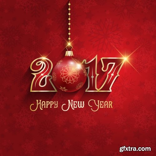 Collection of New Year illustration Christmas decoration gift holiday tree toy logo 3-25 HQ Jpeg