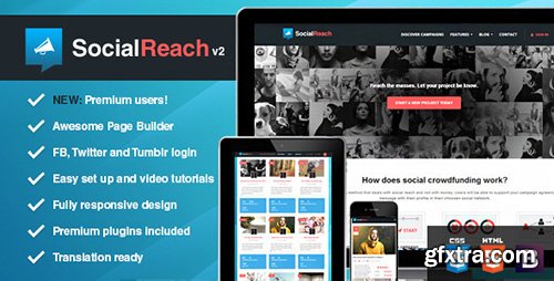 ThemeForest - Social Reach v2.7 - The Crowd-Speaking WordPress Theme - 7200256