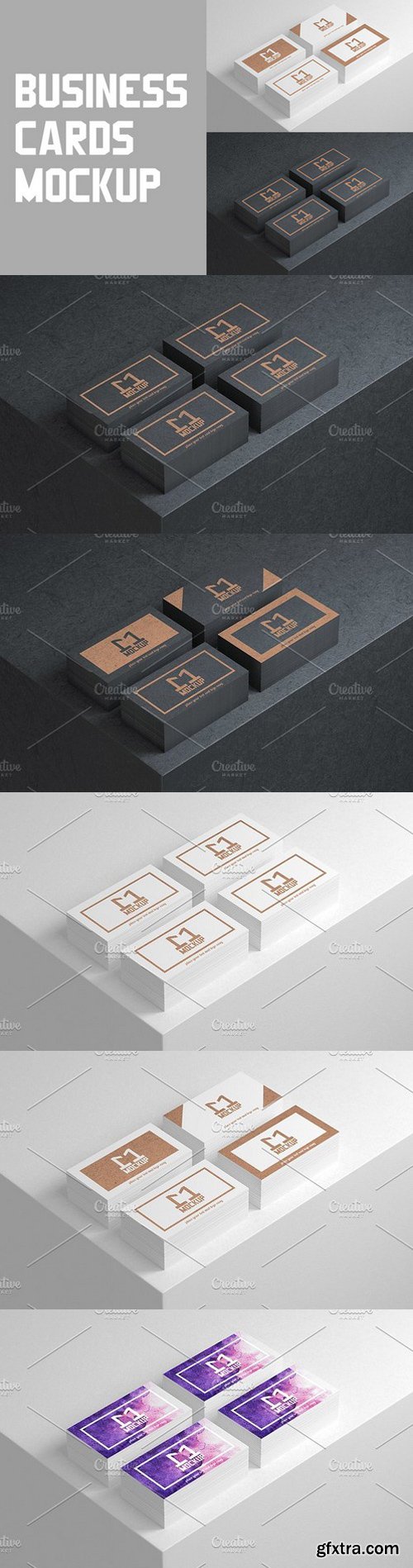 CM - Stacks of Business Cards Mockup 1049372