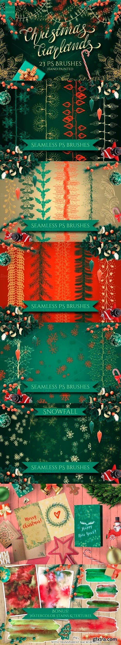 CM - Christmas Garlands PS Brushes 1048896