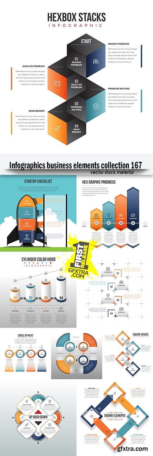 Infographics design elements collection 167